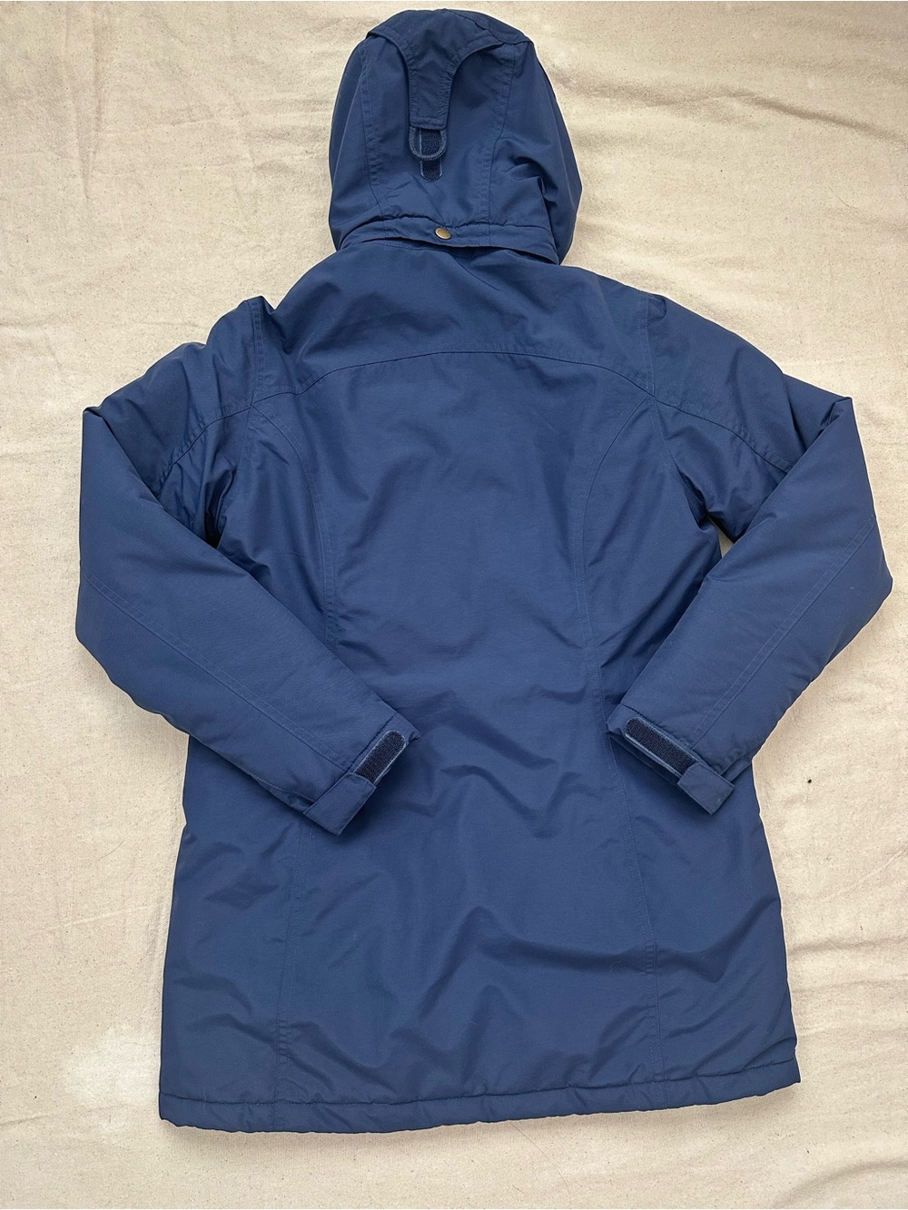 Lands' End Blue Squall Jacket Hooded Thermacheck Fleece Lined Parka XS 2-4 - Picture 8 of 15